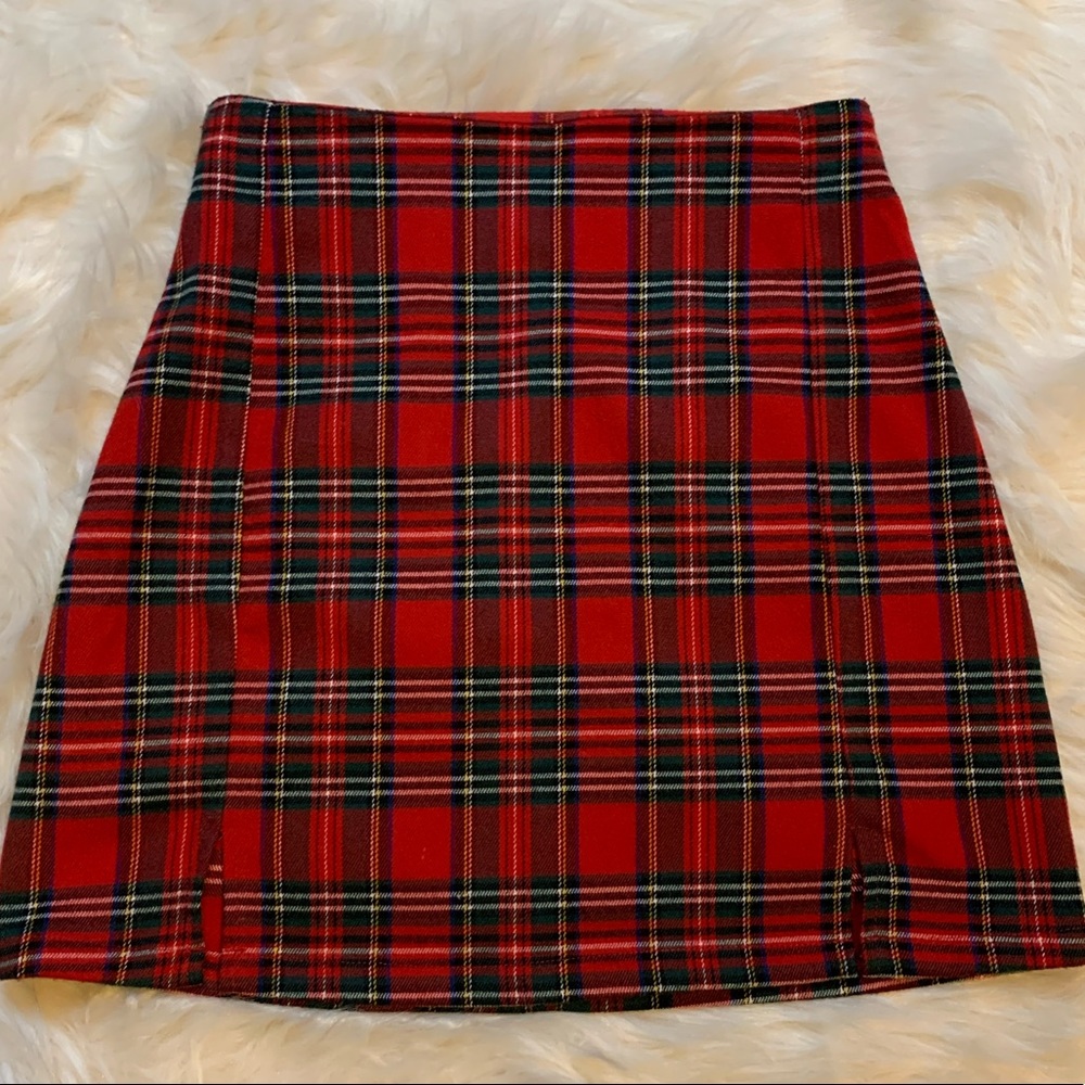 pacsun plaid skirt